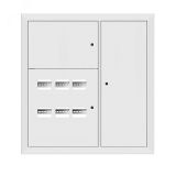 Щит этажный 6 кв. RAL9003 3 окна в ряд по гориз. (1000х950х150) EKF Basic mb28-v-6-r9003-1 EKF
