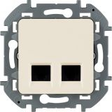 Двойная розетка RJ 45 категория 6 UTP INSPIRIA слоновая кость 673841 Daccord/Legrand