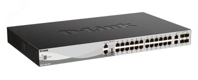 Коммутатор управляемый L3 24 порта 10/100/1000 Мб/с, 4хSFP+ 131745 D-Link