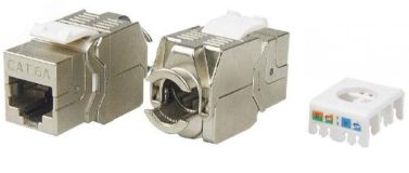 Вставка -F-WH Keystone Jack RJ-45(8P8C) кат.6a (10G) 426184 Hyperline