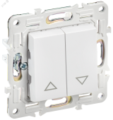 SKANDY Выключатель жалюзи 10А SK-V12W арктический белый IEK SK-V15-0-10-K01 IEK