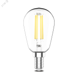 Лампа светодиодная филаментная LED 4.5 Вт 470 лм 2700К AC180-240В E14 ST45 теплая Basic 1141115 GAUSS