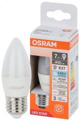 Лампа светодиодная LED Star Свеча 7Вт (замена 60Вт), 600Лм, 6500К, цоколь E27 OSRAM 4058075697010 LEDVANCE