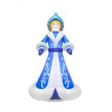 Фигура 3D Снегурочка надувная, размер 300см, вну ренняя подсветка 9LED, компрессор с адаптером 12в, IP44 511-056 Neon-Night