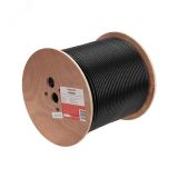 Кабель витая пара F/UTP, CAT 6, PE, 4PR, 23AWG, OUTDOOR, SOLID, черный, 305м 01-0158 REXANT