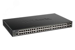 Коммутатор управляемый PoE L2 48 портов 10/100/1000 Мб/с, 4хSFP+, 370 Вт 1750558 D-Link