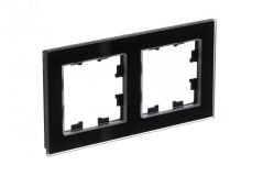 Рамка двухпостовая ATLASDESIGN NATURE, СТЕКЛО ЧЕРНЫЙ ATN321002 Systeme Electric