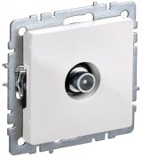 BRITE Розетка TV проходная РТВ10-0-БрБ белый BR-A10-P-K01 IEK