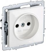 BRITE Розетка без заземления без защитных шторок 10А РС10-1-0-БрБ белый BR-R10-10-K01 IEK