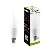 Лампа светодиодная LED 11вт Е14 белый матовая свеча на ветру 25940 FERON