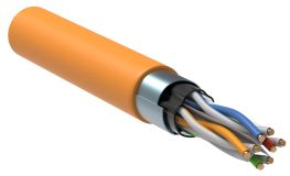 Витая пара F/UTP кат.6 4x2х23AWG solid LSZH 305м оранжевый LC1-C604-327 ITK