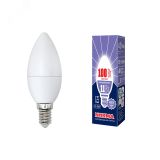 Лампа светодиодная LED-C37-11W/DW/E14/FR/NR Форма свеча, матовая.  Norma. Дневной (6500K). UL-00003810 Uniel