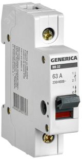 Выключатель нагрузки 1п ВН-32 GENERICA 63А MNV15-1-063 IEK