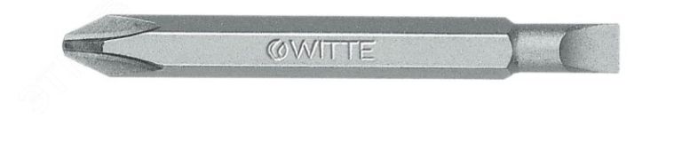 Бита двухсторонняя PH2/щлиц SL 0.8 х 5.5 х60 мм 1/4'' Industrial 290022000 WITTE
