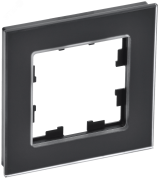 BRITE Рамка 1 пост РУ-1-2-Бр стекло черный матовый IEK BR-M12-G-31-K02 IEK