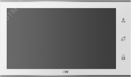 Монитор домофона цветной, стеклянная сенсорная панель управления ''Easy Buttons'' CTV-M4105AHD W (белый) CTV