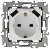 Розетка 2P+E 16A-250В, штор. с 2xUSB 5В-3А, Эра Elegance, белый 14-4109-01 Б0047867 ЭРА