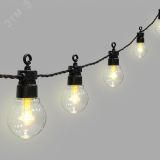 Гирлянда Лофт уличная, черный каучук, 20          прозрачных ламп х 1 LED, IP65 331-355 Neon-Night