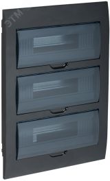 Корпус модульный пл. встр. ЩРВ-П-36 черный IP41 MKP12-V-36-41-K02 IEK