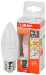 Лампа светодиодная LED Star Свеча 9Вт (замена 75Вт), 806Лм, 2700К, цоколь E27 OSRAM 4058075697041 LEDVANCE