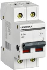 Выключатель нагрузки 2п ВН-32 GENERICA 63А MNV15-2-063 IEK