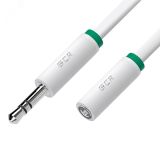 Удлинитель аудио Jack 3.5 мм M на Jack 3.5 мм F, 0.5 м., белый 1000498407 Greenconnect