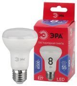 Лампа светодиодная LED R63-8W-865-E27 R (диод, рефлектор, 8Вт, хол, E27) (10/100/1500) Б0045336 ЭРА