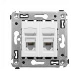 Avanti Компьютерная розетка RJ-45 в стену, кат.6А двойная Белое облако 4400374 DKC