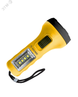 Фонарь ручной 0,5Вт LED+4SMD(1Вт)/1xAA/корпус ABS-пластик/ремешок ручной, KOC119B Космос