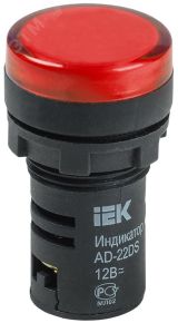 Лампа светодиодная AD-22DS сигнальная красная BLS10-ADDS-012-K04 IEK