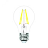 Лампа светодиодная LED-A60-5W/4000K/E27/CL/SLF Форма A прозрачная (4000K) Uniel