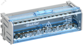 TEKFOR Шины на DIN-рейку (кросс-модуль) ШНК 2х15 L+PEN IEK TF-DN10-2-15-125 IEK
