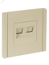 FORTE&PIANO Розетка двойная RJ11+RJ45 кат.5E FP435 ваниль IEK FP-KT20-O-1-K10 IEK