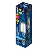 Лампа светодиодная LED 6вт 200-250В свеча на ветру прозрачное 500Лм Е14 4000К Sky филамент UL-00001374 Uniel