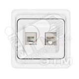 Розетка Валери компьютерная + TF белая В0135 UNIVersal