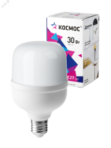 Лампа светодиодная LED 30Вт 220В Е27 D80х135 4500К белый 2850 лм LksmHWLED30WE2745 Космос
