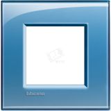 LivingLight Рамка прямоугольная 1 пост Голубой LNA4802AD BTicino