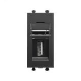Avanti USB 2.0 розетка модульная, тип А-А, , Черный матовый, 1 модуль 4412401 DKC