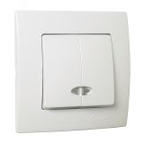 ВЫКЛЮЧАТЕЛЬ 1 КЛАВИШНЫЙ С ПОДСВЕТКОЙ LILLIUM NATURAL KARE 32001023 Makel