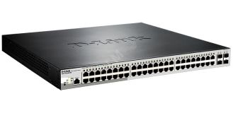 Коммутатор управляемый L2 48 портов 10/100/1000 Мб/с, 4хSFP 1000 Мб/с 113658 D-Link