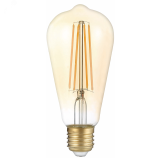 Лампа светодиодная филаментная LED 8 Вт 740 лм 2400К AC185-265В E27 ST64 теплая золотистая колба Black Filament 157802008 GAUSS