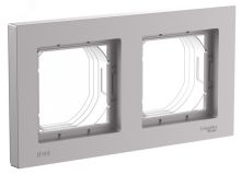 ATLASDESIGN AQUA рамка двухпостовая IP44, АЛЮМИНИЙ ATN440302 Systeme Electric