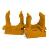 Крепеж-клипса для труб АБС-пластик оранжевая д16 в малой упаковке (10шт/1000шт уп/кор) PR13.0066 Промрукав