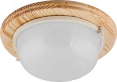 Светильник НБО-03-60-011 Е27 круг дерево клен IP54 11569 FERON