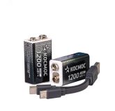 Аккумулятор крона Li-ion 9V 1200мАч 2 шт в боксе KOCLi9V1200mAh2B Космос