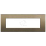 LivingLight Рамка прямоугольная 7 постов Коричневый шелк LNA4807SQ BTicino