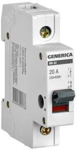 Выключатель нагрузки 1п ВН-32 GENERICA 20А MNV15-1-020 IEK