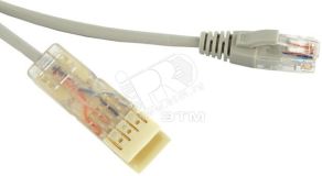 Патч-корд 110 тип-RJ45 2 пары Ethernet LSZH серый (3м) 229899 Hyperline