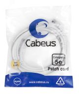 Патч-корд U/UTP, категория 5е, 2xRJ45/8p8c, неэкранированный, белый, PVC, 3м 7682c Cabeus