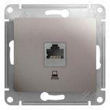 GLOSSA Розетка компьютерная RJ45 категория 5E механизм платина GSL001281K Systeme Electric